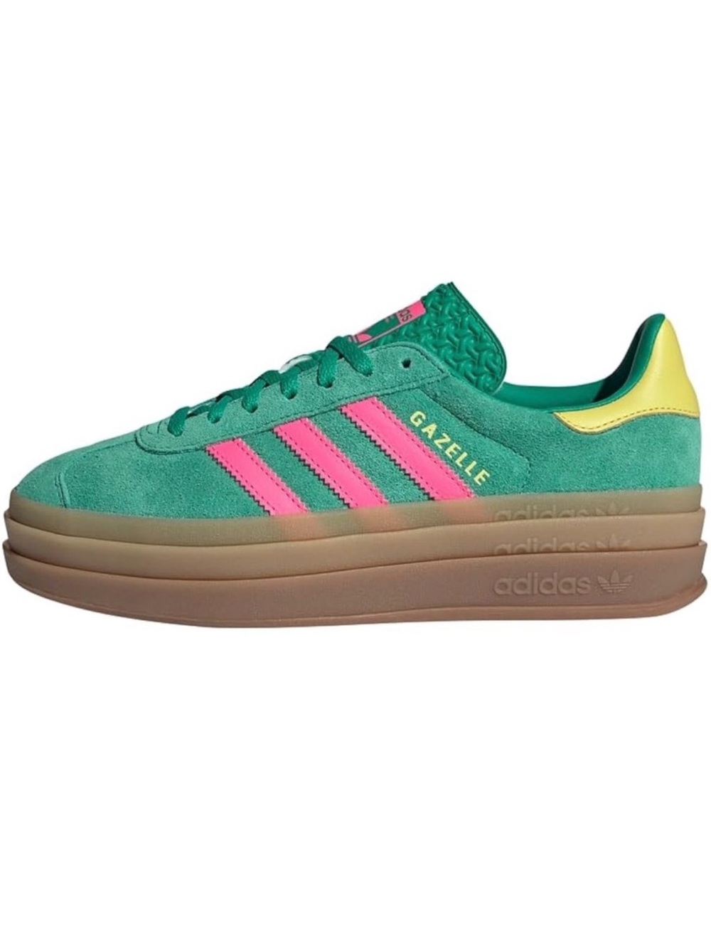 adidas Women's Gazelle Bold Court Green Lucid Pink Shoes
Size 6.5 Like New
